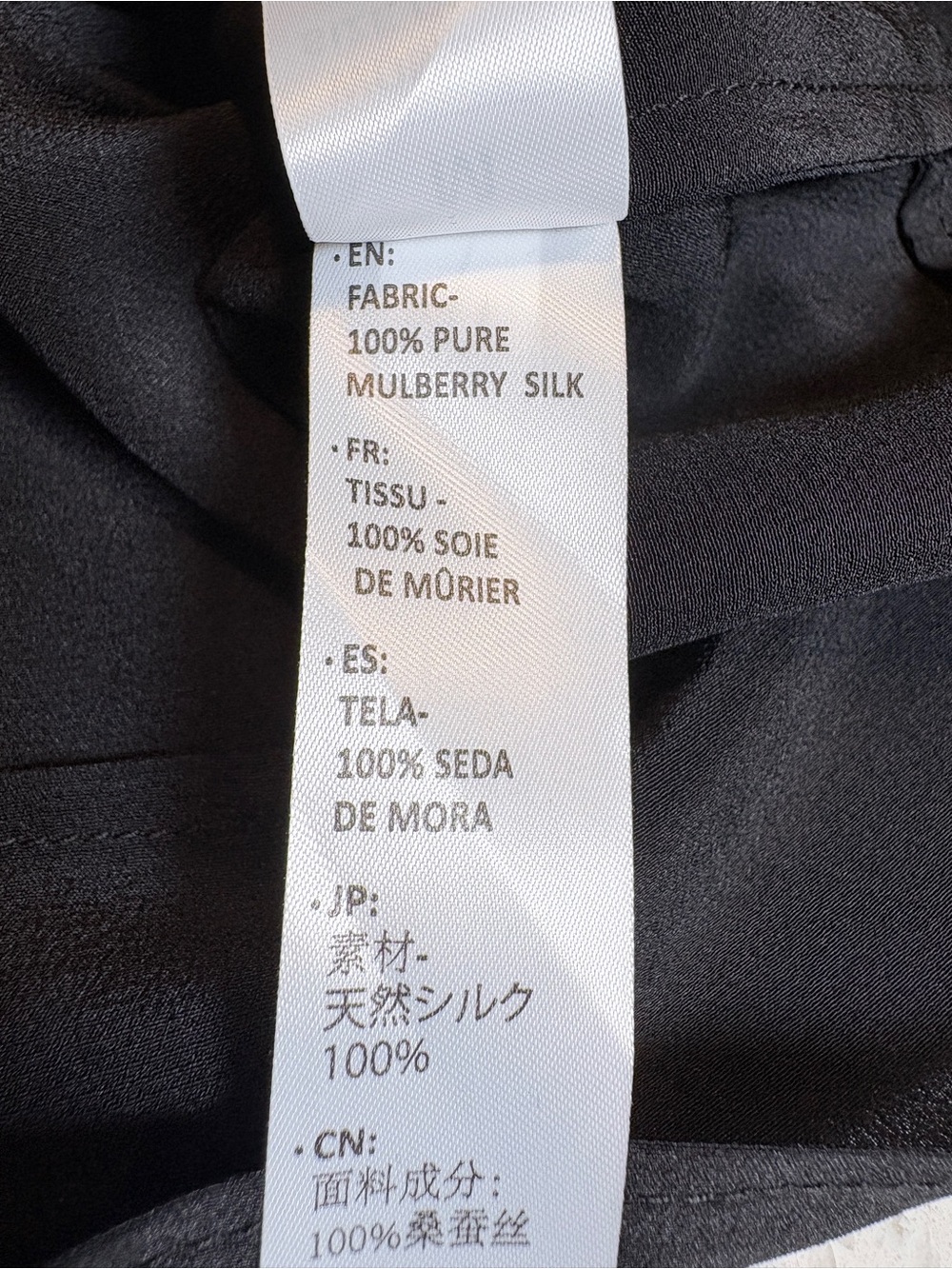 LILYSILK Black Mulberry Silk Blouse Size Medium - Picture 10 of 10